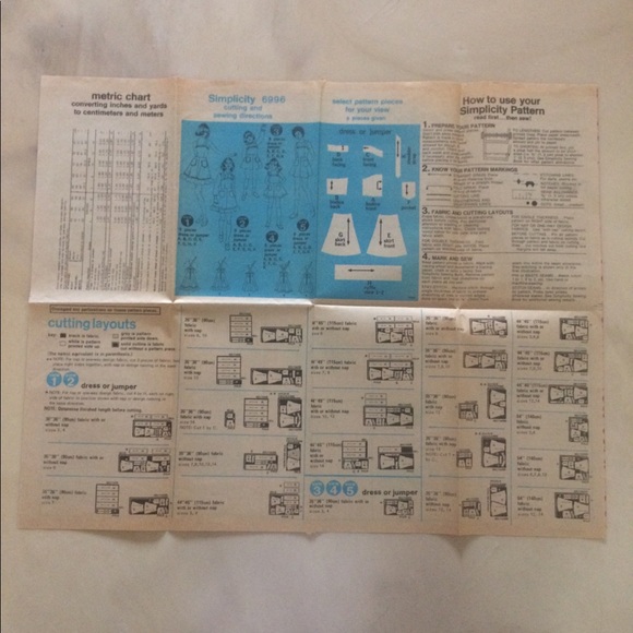 Vintage 1975 Simplicity 6996 Child’s Dress Pattern - Picture 5 of 10